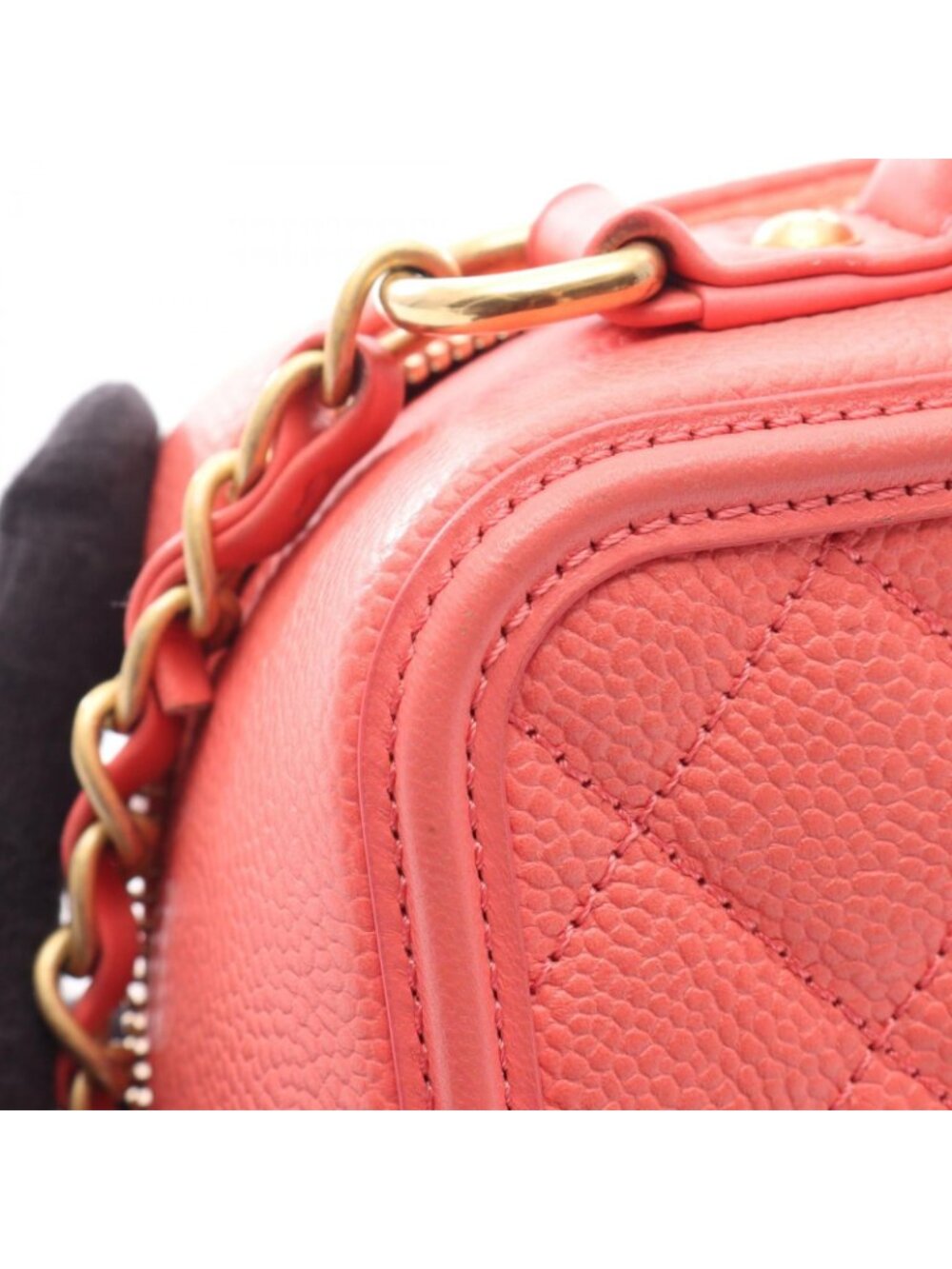 Chanel Shoulder Bag CC Figuri Vanity 2-Way Salmon Pink Caviar Leather CC - Picture 6 of 12